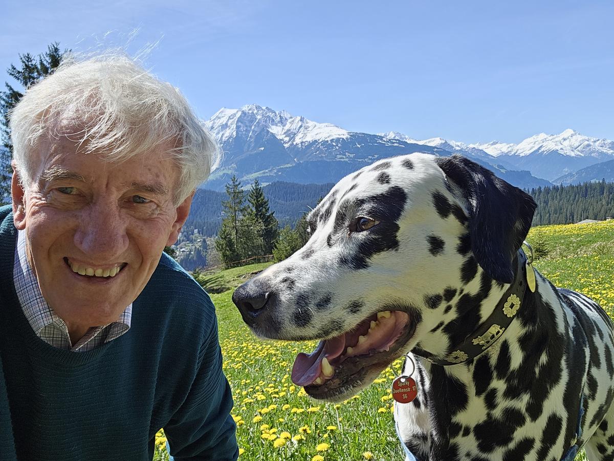John Waygood with his dog